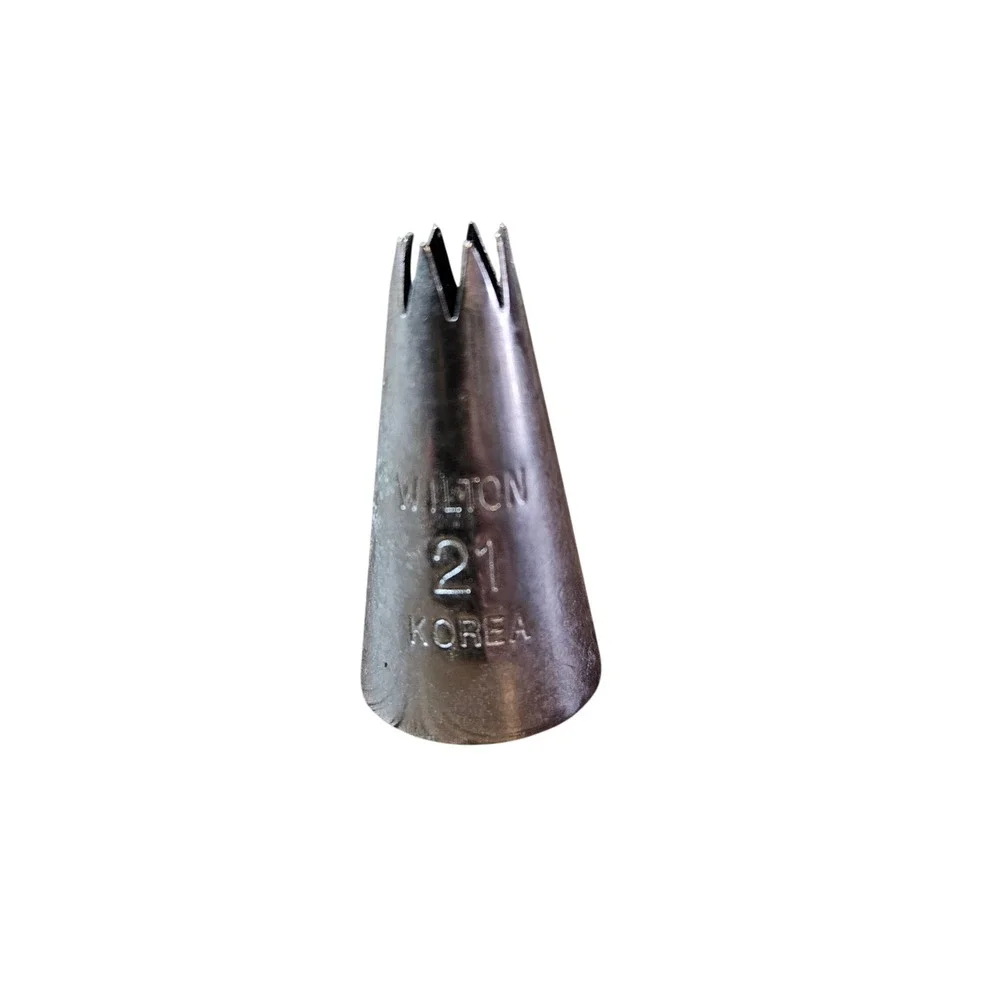 Wilton‎ Vintage Icing Piping Tips Set of 5 Korea Stainless Steel 3 16 21 67 104